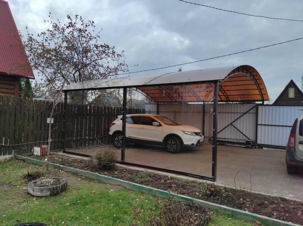 Прозрачные шторы ПВХ для навеса под автомобиль в Медвенке